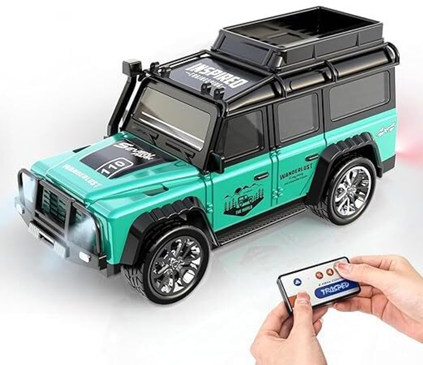 Navrangifashion Remote Control Racing Truck, Blue Metallic, Die-Cast Alloy Model Car 6-Wheel(Green)