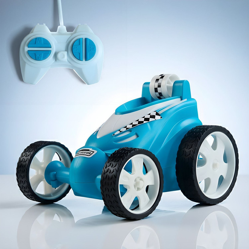 SMART BOY Rechargeable 360 degree RC Mini Stunt Car Toy with Remote Control vehicle(Blue)