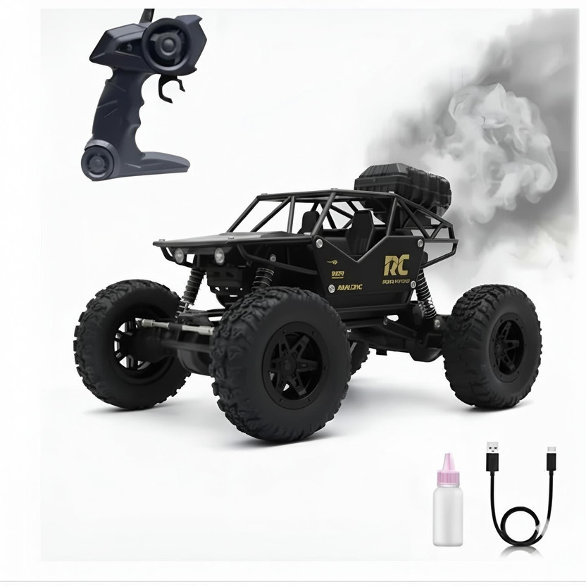 joymax RC Rock Crawler Car for Kids – 4WD Remote Control Off-Road Rock Car (Big Wheels)(Black)