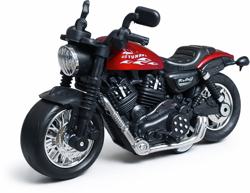 VqueenS Miniature Bike Toy | Metal Mini Die-Cast Model Bike Toy(White, Red)