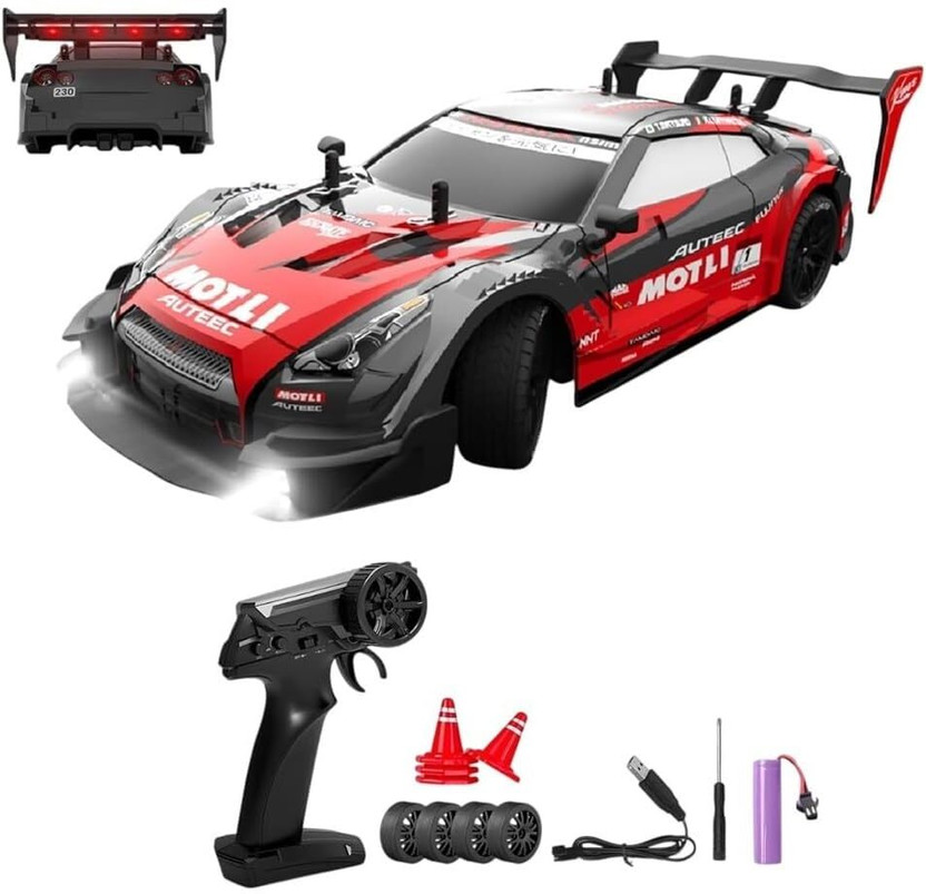 syocart RC Drift Car, 1:14 Scale GTR Model, 4WD 28KM/H High Speed(Multicolor)