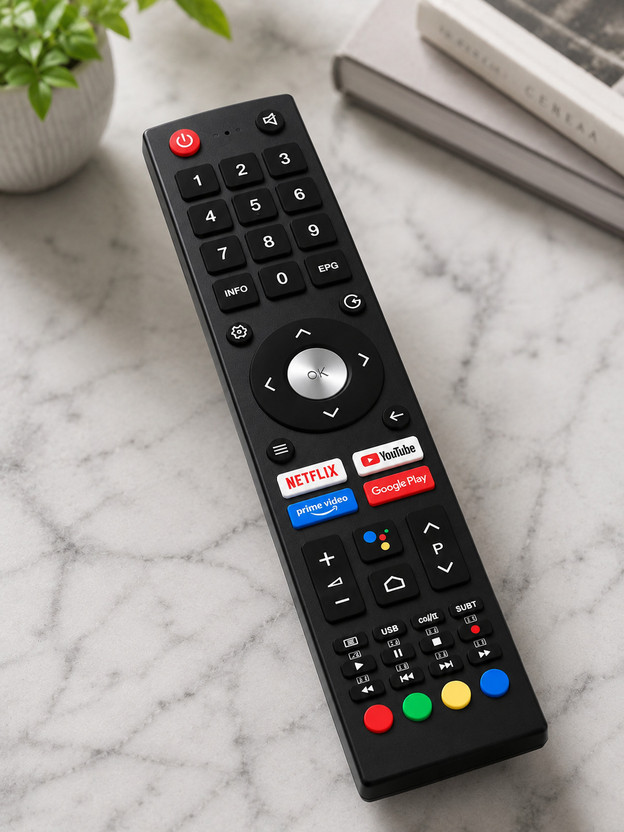 CONTROLER BPL SMART LED TV, BPL ANDROID LED TV REMOTE, ANDROID BPL SMART LED TV REMOTE ANDROID BPL SMART LED TV'S Remote Controller(Black)
