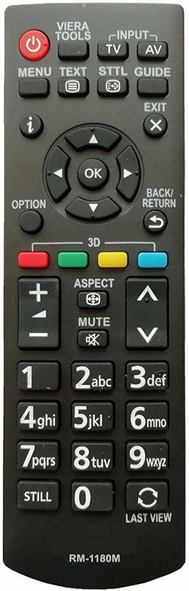 Hybite Panasonic LCD Compatible with Panasonic Rm-1728 (Please Match The Image with Your Old Remote) Panasonic Led/Lcd Remote Controller(Black)