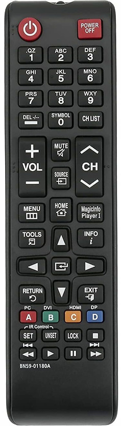 miracles in hand REMOTE COMPATIBLE WITH LED AND MONITOR MODEL:BN59-01180A SAMSUNG Remote Controller(Black)