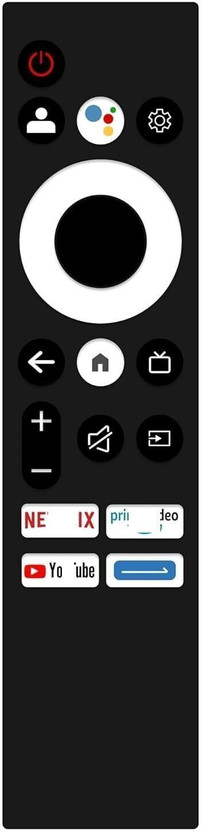 ZIEVA NA Compatible with  Smart Tv Remote – With Voice(Blue Arrow) - Pairing Must SANSUI Remote Controller(Black)