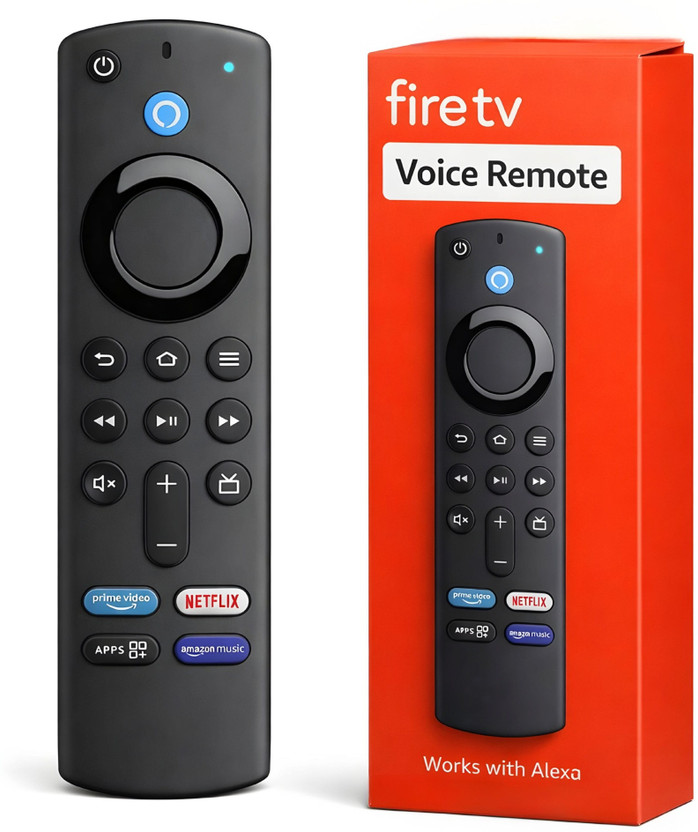 Clarkor Fire-Stick Remote Compatible with Amzon Alexa Voice FlRE TV Stick 3rd Generation Fire stick Remote Controller(Black)