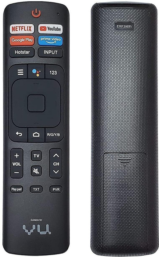 biosign tv Smart LED/LCD TV Remote Control, Compatible for LED/LCD TV (Without Voice) VU Remote Controller(Black)