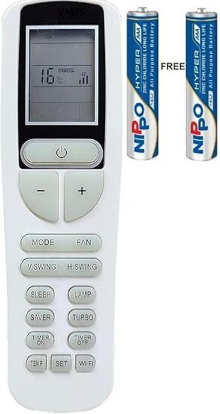THE BLACK TECH Voltas Remote for Voltas Air Conditioner Remote Control Compatible with Voltas S VOLTAS AC REMOTE Remote Controller(White)