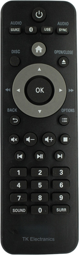 Tke Home Theater Bluetooth Remote Control compactable for  Model Philips Remote Controller(Black)