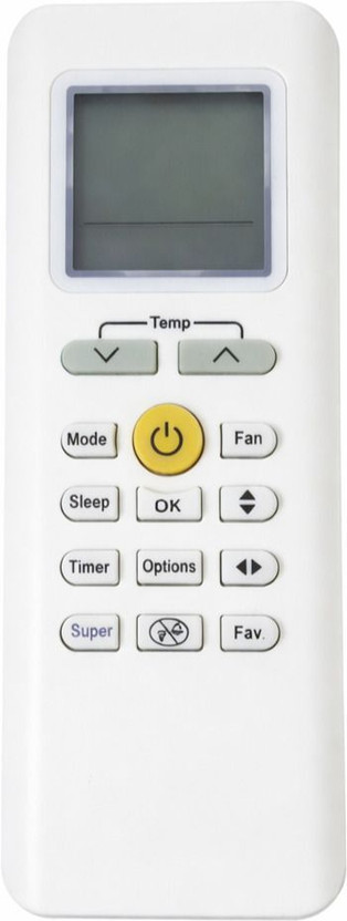 P-ON AC Remote Control AC205 Compatible for Carrier & Midea Split/Invertel MIDEA CARRIER Remote Controller(White)