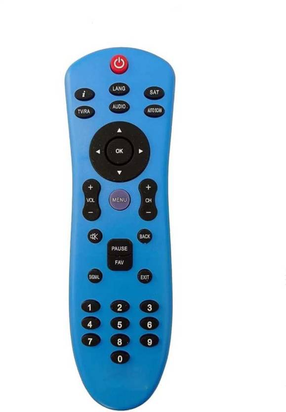 MG ENTERPRISE DD Free Dish (DVB) FTA DVB Set Top Box RemOTE Blue