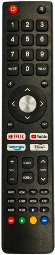 SKYNEU Compatible for NVY LED LCD TV Smart TV Remote (Exactly Same Remote Will Only Work)(Non-Voice) Remote Controller(Black)
