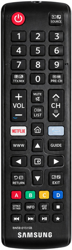 Poweronix Samsung LED Smart TV Remote Control Samsung Tv Remote Controller(Black)