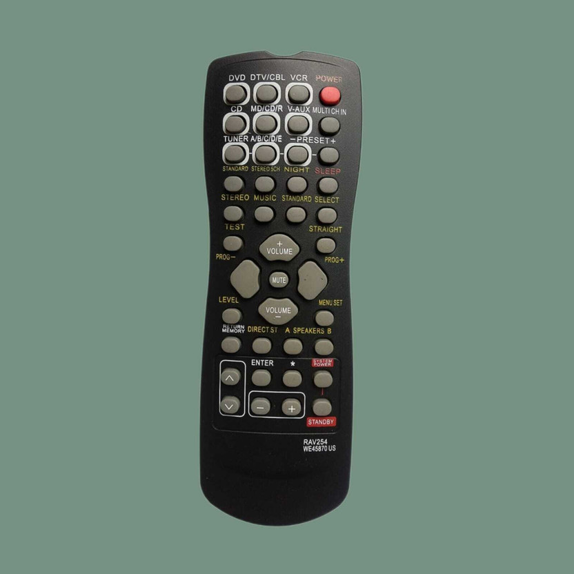 Sugnesh Compatible with AV Receiver Home Theatre Remote New TvR-358 (Exactly Same Remote Will Only Work) Remote Controller(Black)