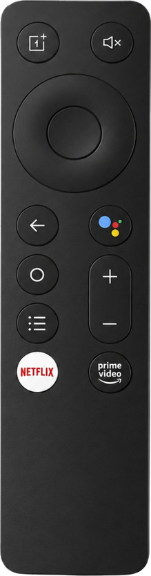 BookMyRemote Smart Android Series RC-001A Long Android TV Remote Oneplus, Universal Remote Controller(Black)