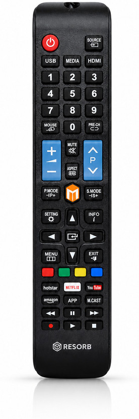 RESORB Smart TV Remote Control Compatible for BUSH and Assembled Chinese LED LCD  Smart Tv Remote for Assembled Chinese LED LCD TV with Hotstar,Netflix LED 334 Remote Controller(Black)