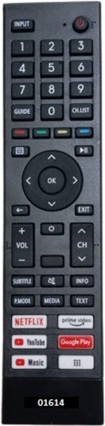 NIJ NIJ 01614 Smart LED TV Remote Control With Netflix & Prime Video Function HISENSE TV Remote Controller(Black) - Flipkart Deal