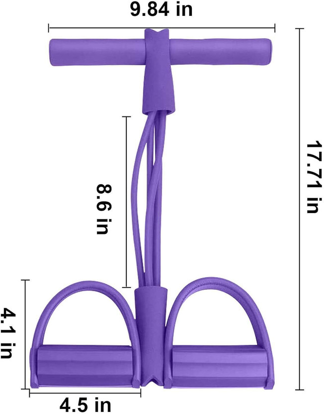MOLDEST Pull Reducer Band Resistance Band Workout Body Pedal Exerciser Tube 4 Tube Resistance Tube(MULTICOLUR)