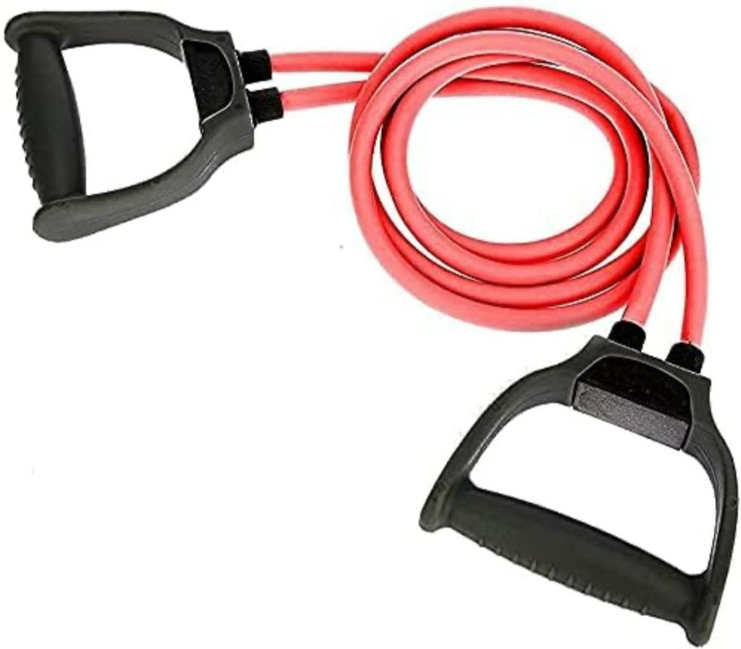 Suviksha fashion Double Toning Tube for Physical Therapy, Stretching, Home Fitness,Yoga-Red Resistance Tube(Red)