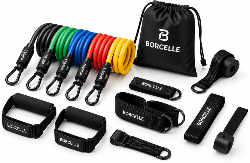 BORCELLE BORCELLE 11 IN 1/ RESISTANCE BAND Resistance Tube(Multicolor) - Flipkart Deal