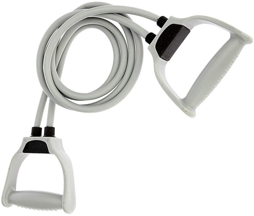 Manogyam Pull Rope Elastic Resistance Bands Fitness Rope Rubber Bands for Fitness Exercise Resistance Tube(Grey, Black)