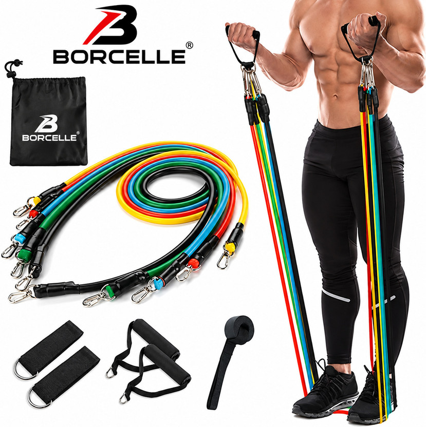 BORCELLE BORCELLE 11 IN ONE/ RESISTANCE BAND Resistance Tube(Multicolor) - Flipkart Deal