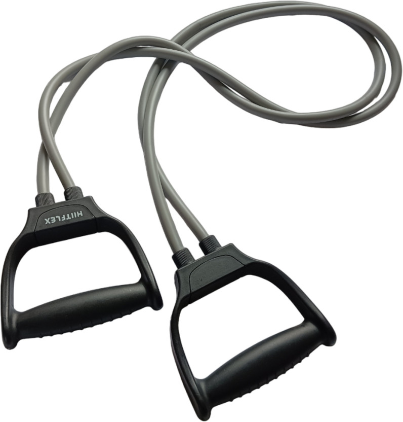 MrSports Double toning tube, exercise band, Resistance Tube(Gray-black)