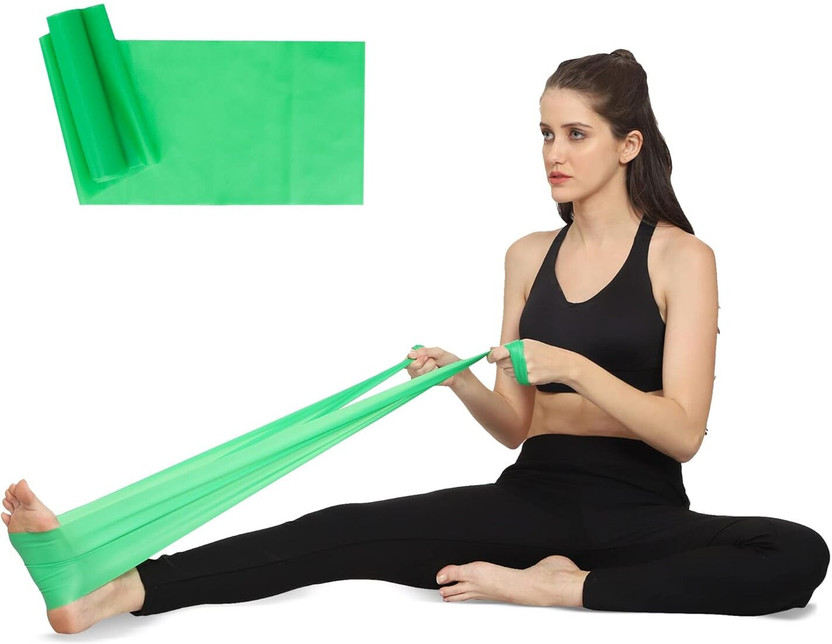 GymWar Theraband, Stretching Band for Exercise Resistance Band(Green, Pack of 1)