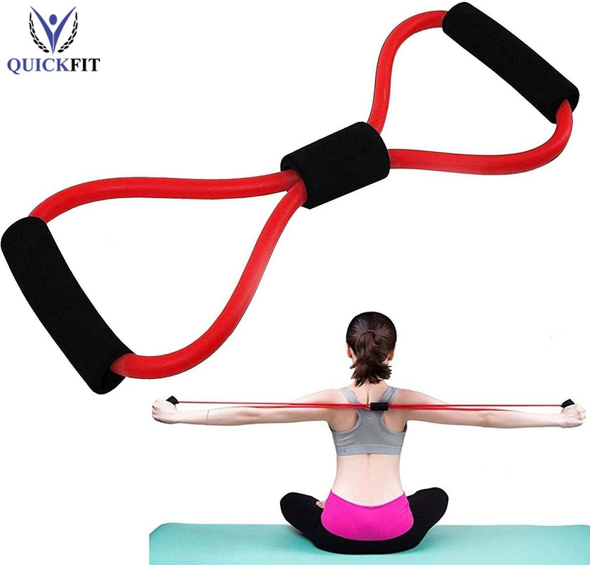 QUICK FIT Soft Yoga Chest Expander Resistance Tube(Multicolor)