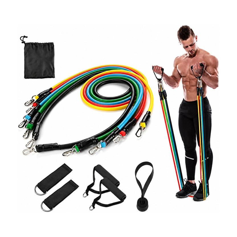 Fitness Scout Resistance Bands 5 PCS Stretching,Therapy,Home Workout Toning Tube Resistance Tube Resistance Tube(Multicolor)