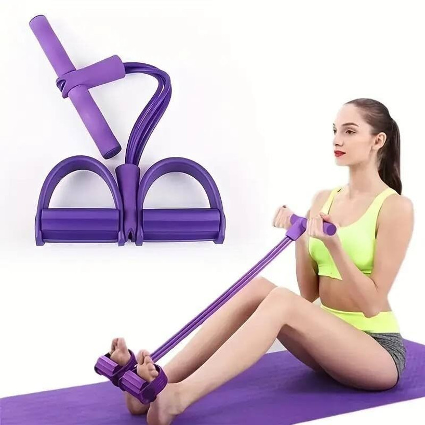 Revernest Revernest Resistance Band Exercise Puller for Home Gym Workout Resistance Tube(Purple, Multicolor) - Flipkart Deal