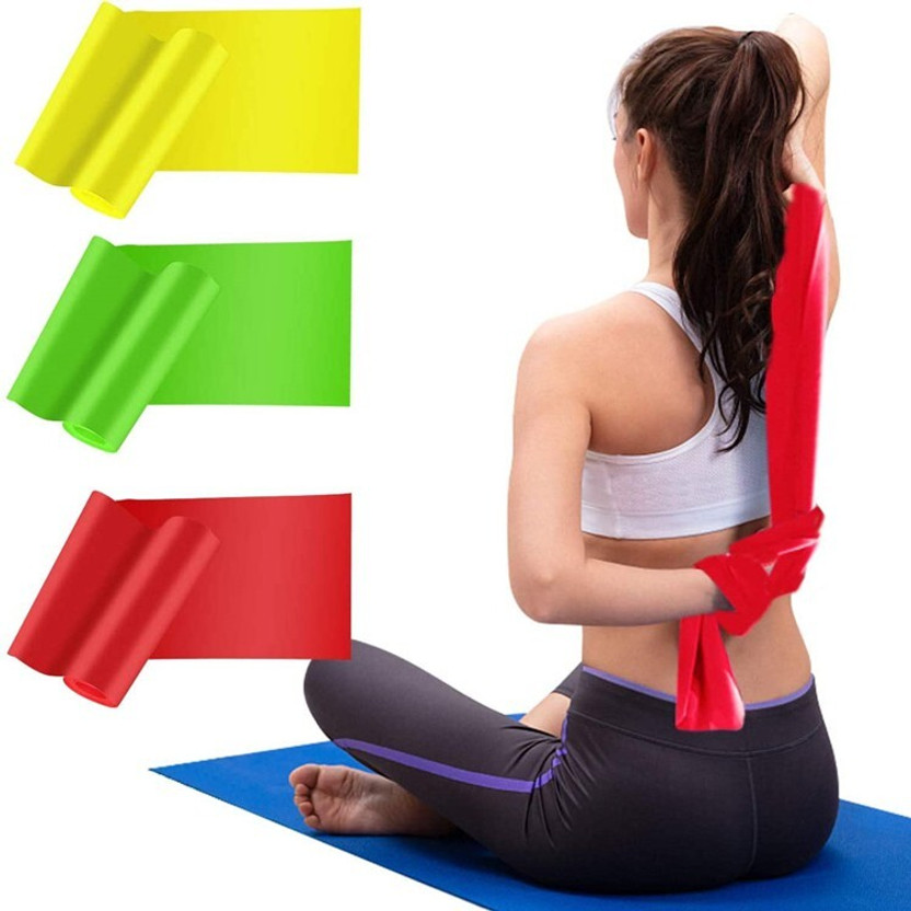 QUICK FIT Exercise Band Workout Band for Physical Therapy,Resistance Training,Home Workout Resistance Tube(Green, Red, Yellow)