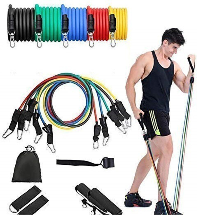 ActrovaX IVX™-128-HY-11pcs Resistance bands Resistance Tube(Multicolor)