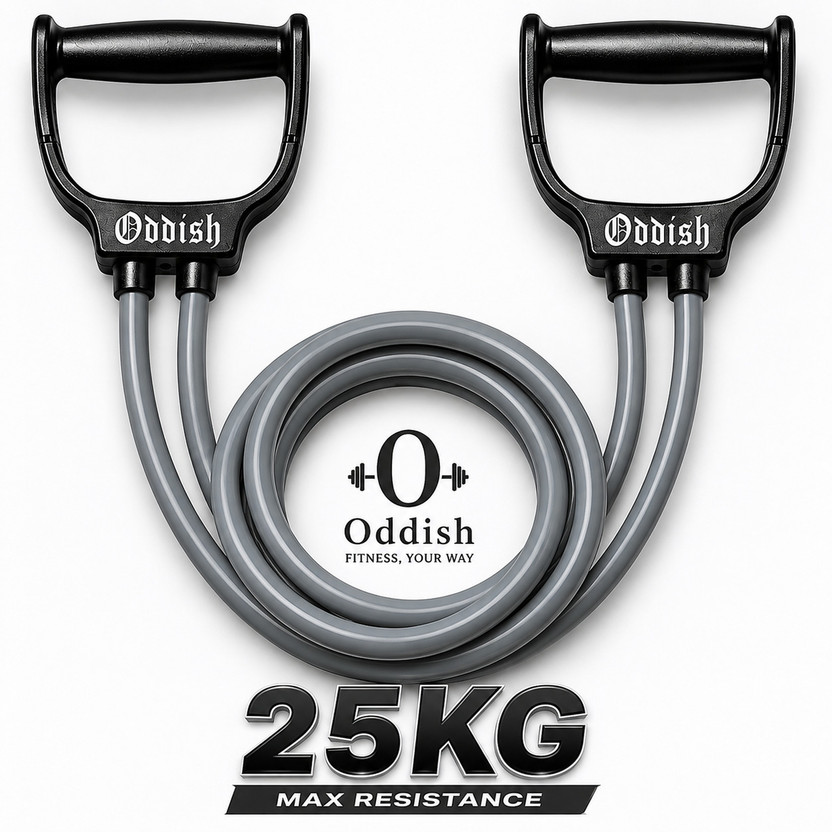 Oddish Double Spring Tummy Trimmer With Resistance Band Home Gym Ab Exerciser(Yellow, Grey, Silver)