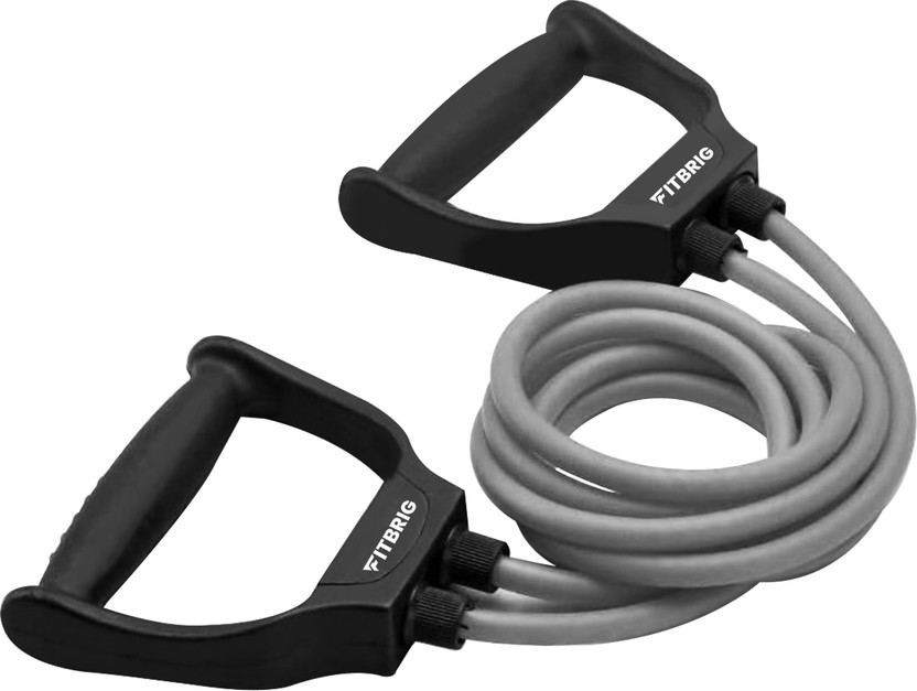 FITBRIG Resistance Toning Tube Bands Physical Therapy Strength Training Pilates Band Resistance Tube(Grey)