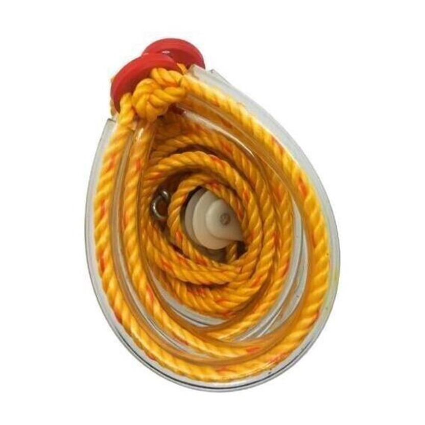 NATURAL Yoga Rope/Abdominal Excerciser/Pocket Gym Rope Resistance Tube(Yellow)