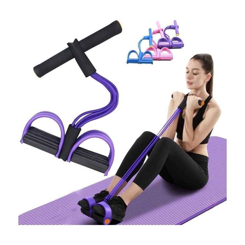 Ramya beauty care Pull Reducer Training Bands4-Tube Yoga Pedal Pull Reducer Puller Resistance Band Resistance Tube(Multicolor)
