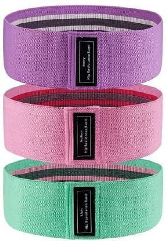 Bathurst HIP FITNESS BAND Fabric Resistance Bands for Working Out Resistance Tube(Multicolor)