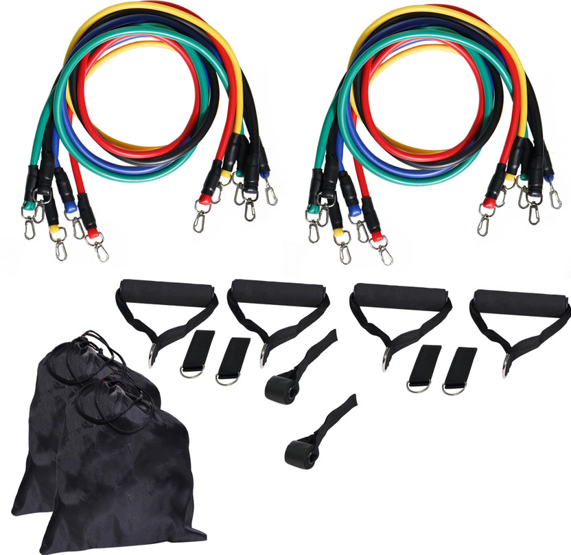 YIXTY YIXTY Resistance Band Set for Exercise, Stretching, and Workout Toning Tube Resistance Tube(Multicolor) - Flipkart Deal