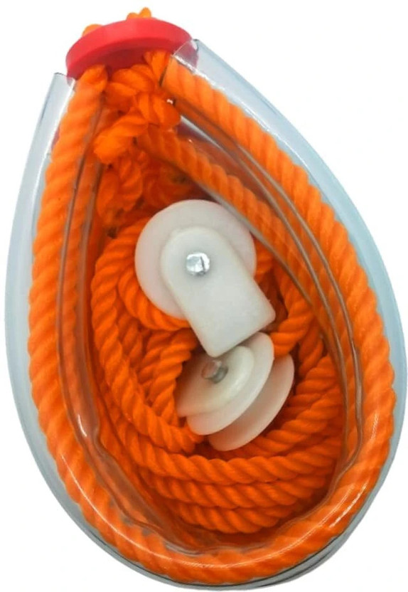 NATURAL Yoga Rope/Pocket Gym Rope/Tummy Trimmer (Upgraded Version) Resistance Tube(Orange)