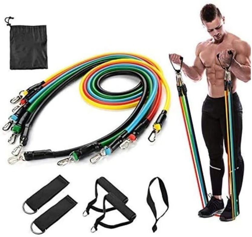 Fitness Scout Resistance Bands 5 PCS Stretching,Therapy,Home Workout Toning Tube Resistance Tube Resistance Tube(Multicolor)