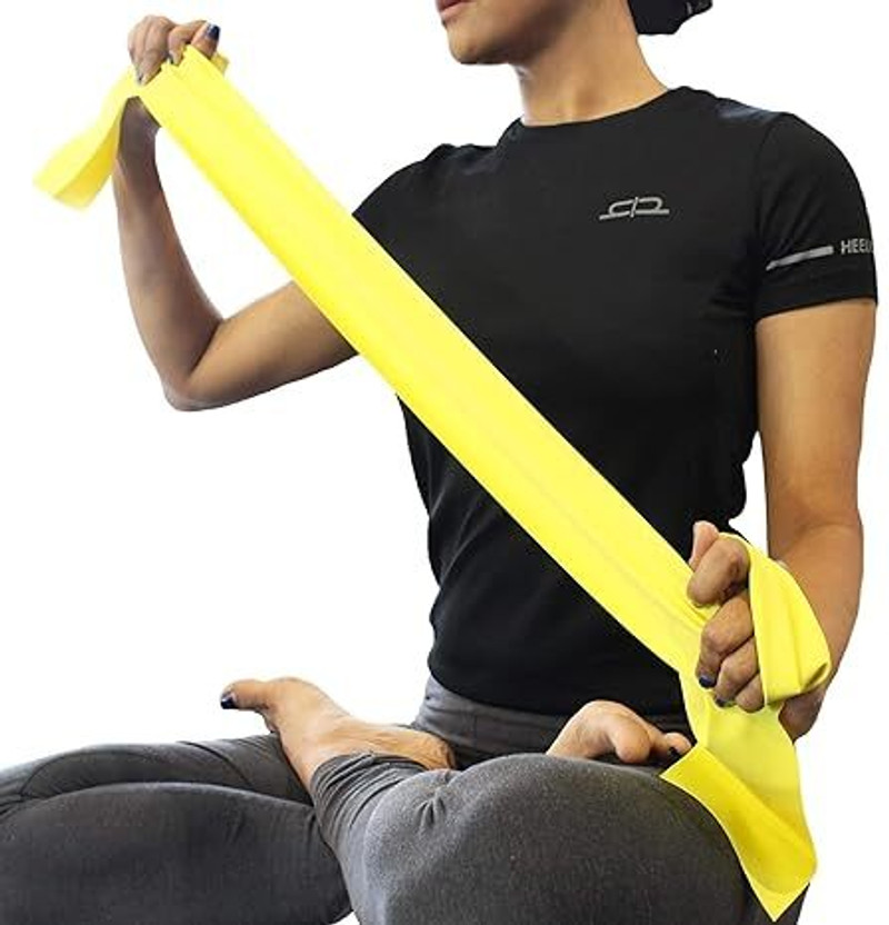 sachi sports Resistance Band, Anti-Slip Exercise Training and Stretching Band for Men & Women Resistance Tube(Yellow)
