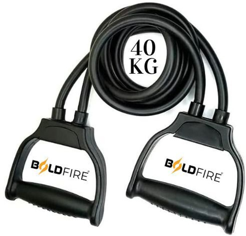 BoldFire Double Toning Tube,Exercise & Stretching Resistance Band for Men & Women Resistance Tube(Multicolor)