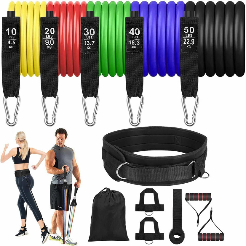 FAVOURITE MALL Band Tube Exercise for Men & Women (1 piece) Resistance Tube(Multicolor)