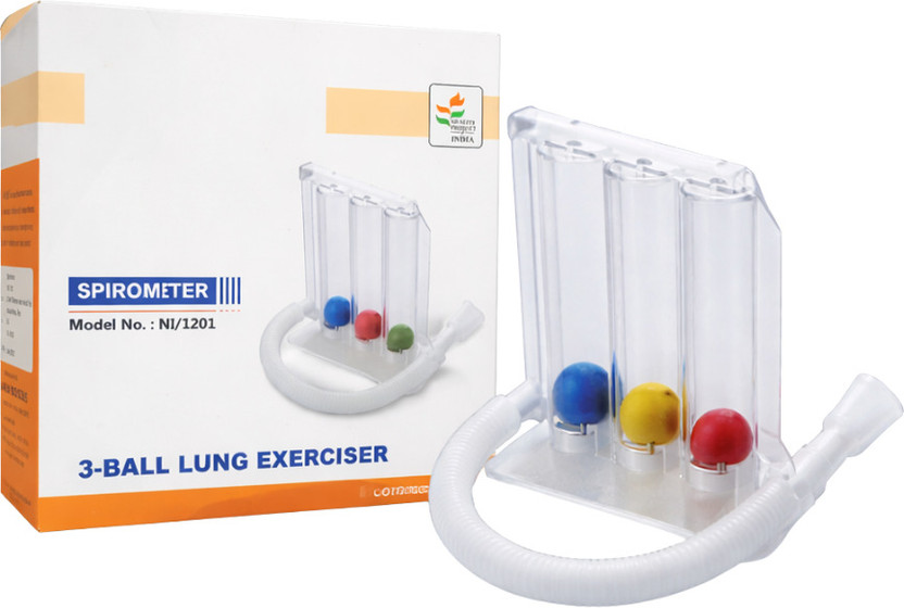 KAPGGRILA 3 Ball Spirometer, Lung Exerciser Breathing Exercise Breath Measurement System Respiratory Exerciser(Pack of 1)