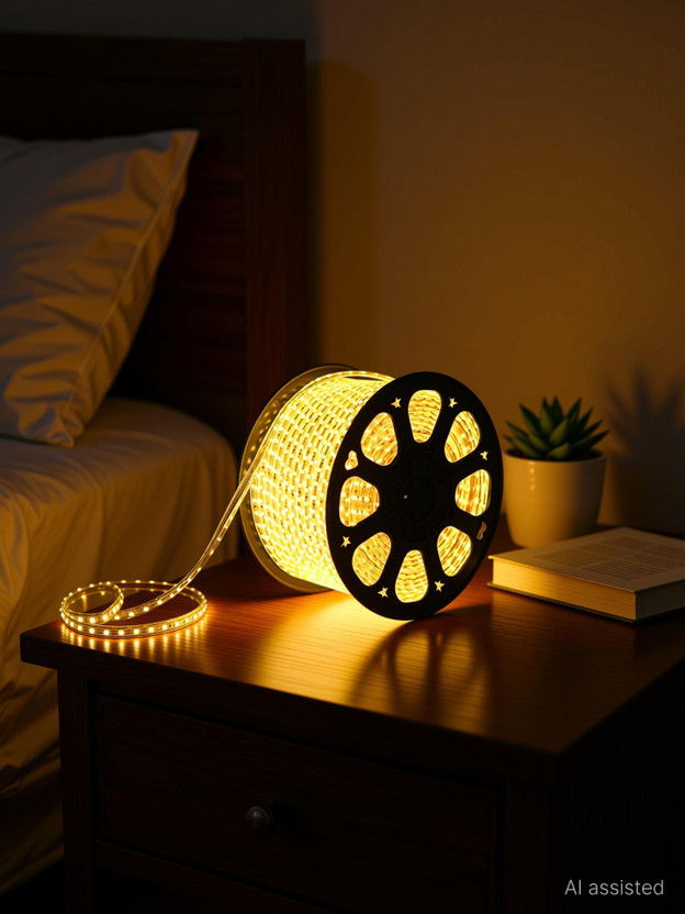 Volt Vision 1200 LEDs 15 m Yellow Steady Strip Rice Lights(Pack of 1)