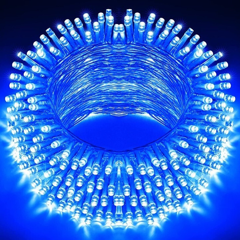 MPROW 100 LEDs 25 m Blue Steady String Rice Lights(Pack of 1)
