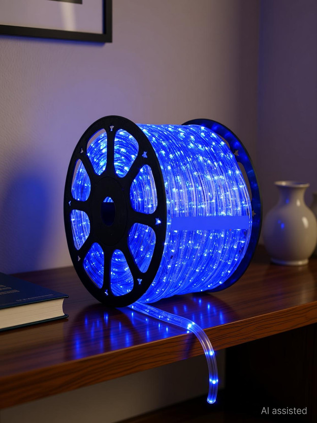 Peafowl Wholesale 1800 LEDs 15.24 m Blue Steady Strip Rice Lights(Pack of 1)