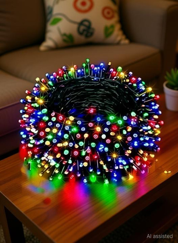 diwalilights 120 LEDs 45 m Multicolor Color Changing, Flickering, Steady String Rice Lights(Pack of 1)