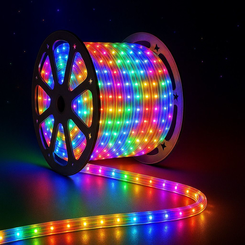 Longitude 1200 LEDs 10 m Multicolor Steady Strip Rice Lights(Pack of 1)